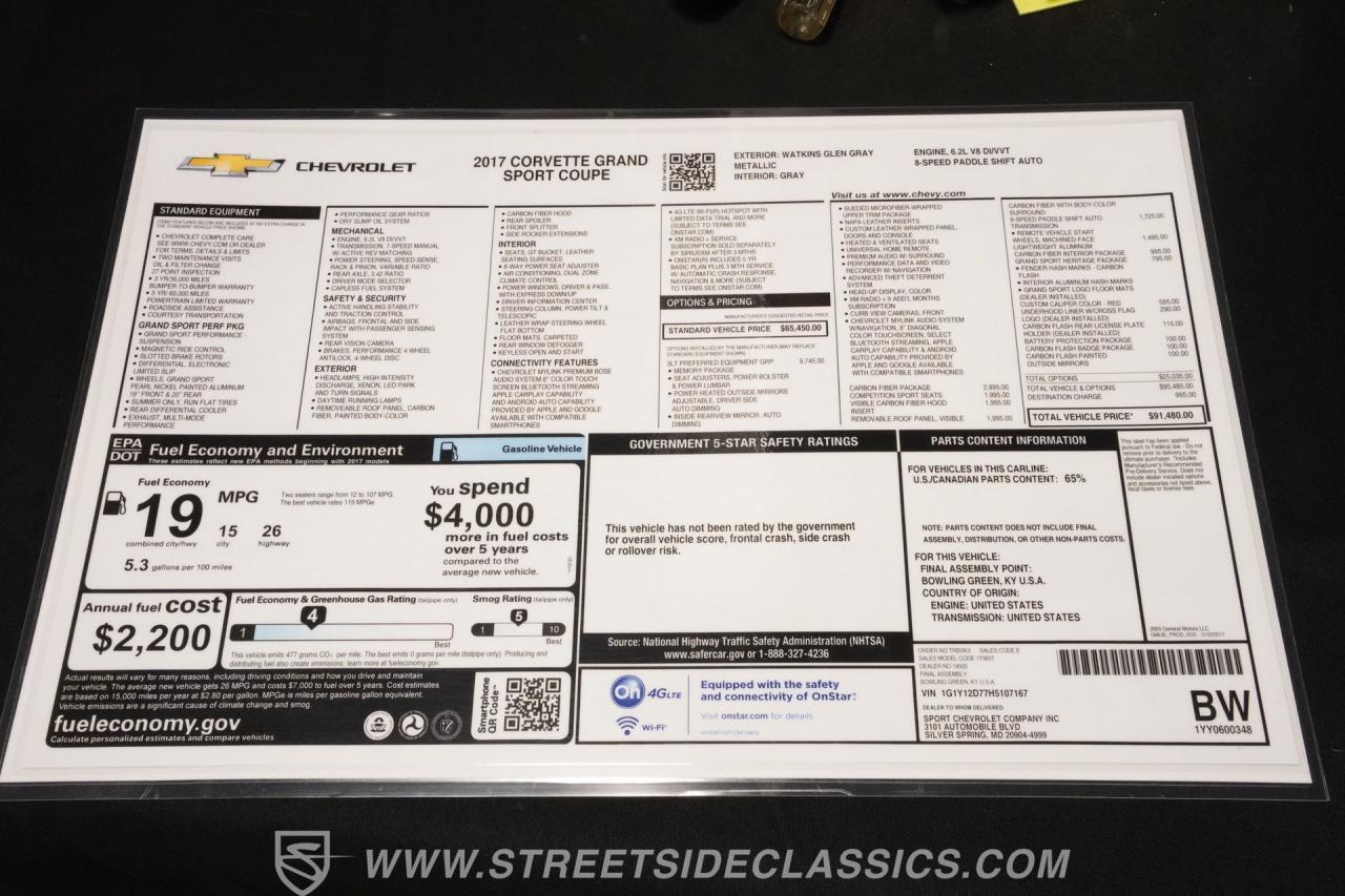 2017 Chevrolet Corvette Grand Sport 3LT