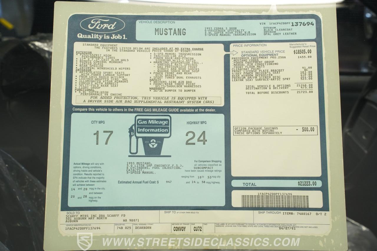 1993 Ford Mustang Cobra SVT