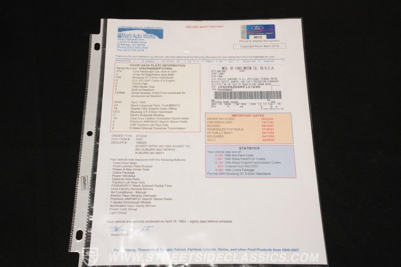 1993 Ford Mustang Cobra SVT