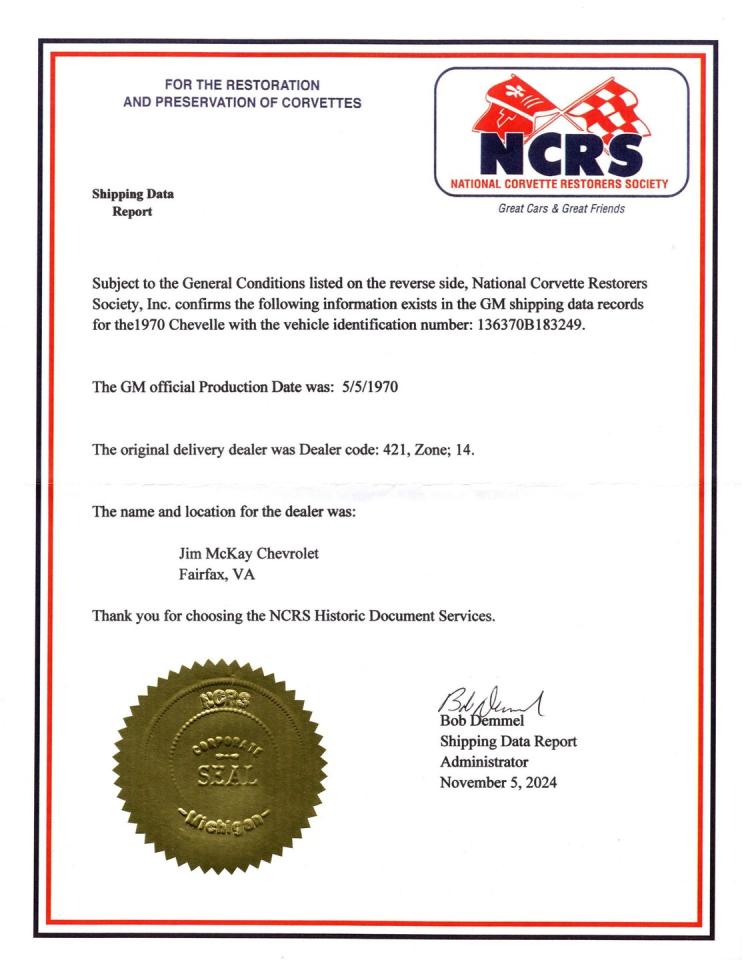 1970 Chevrolet Chevelle SS 396