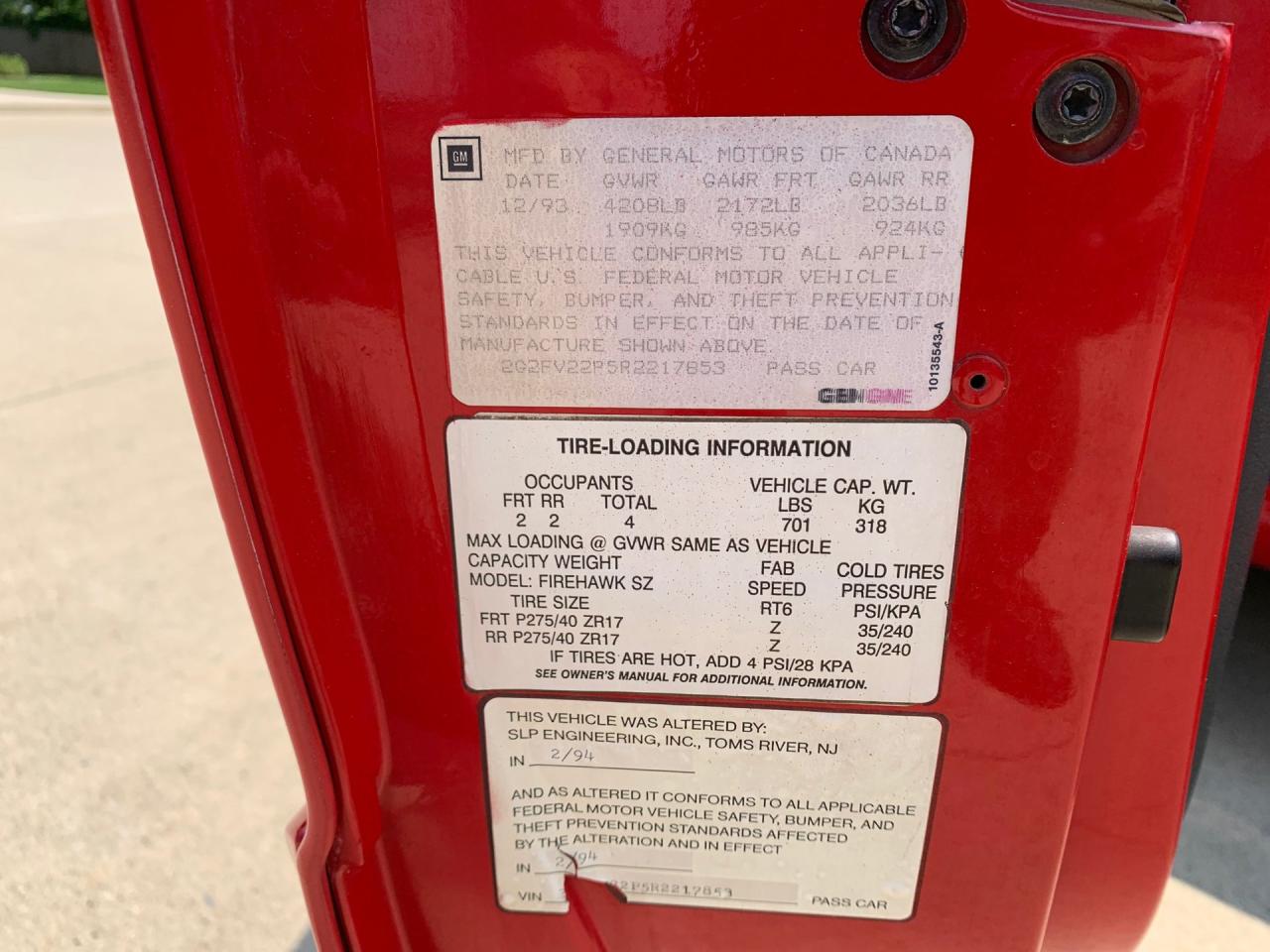 1994 Pontiac Firehawk - Trans Am