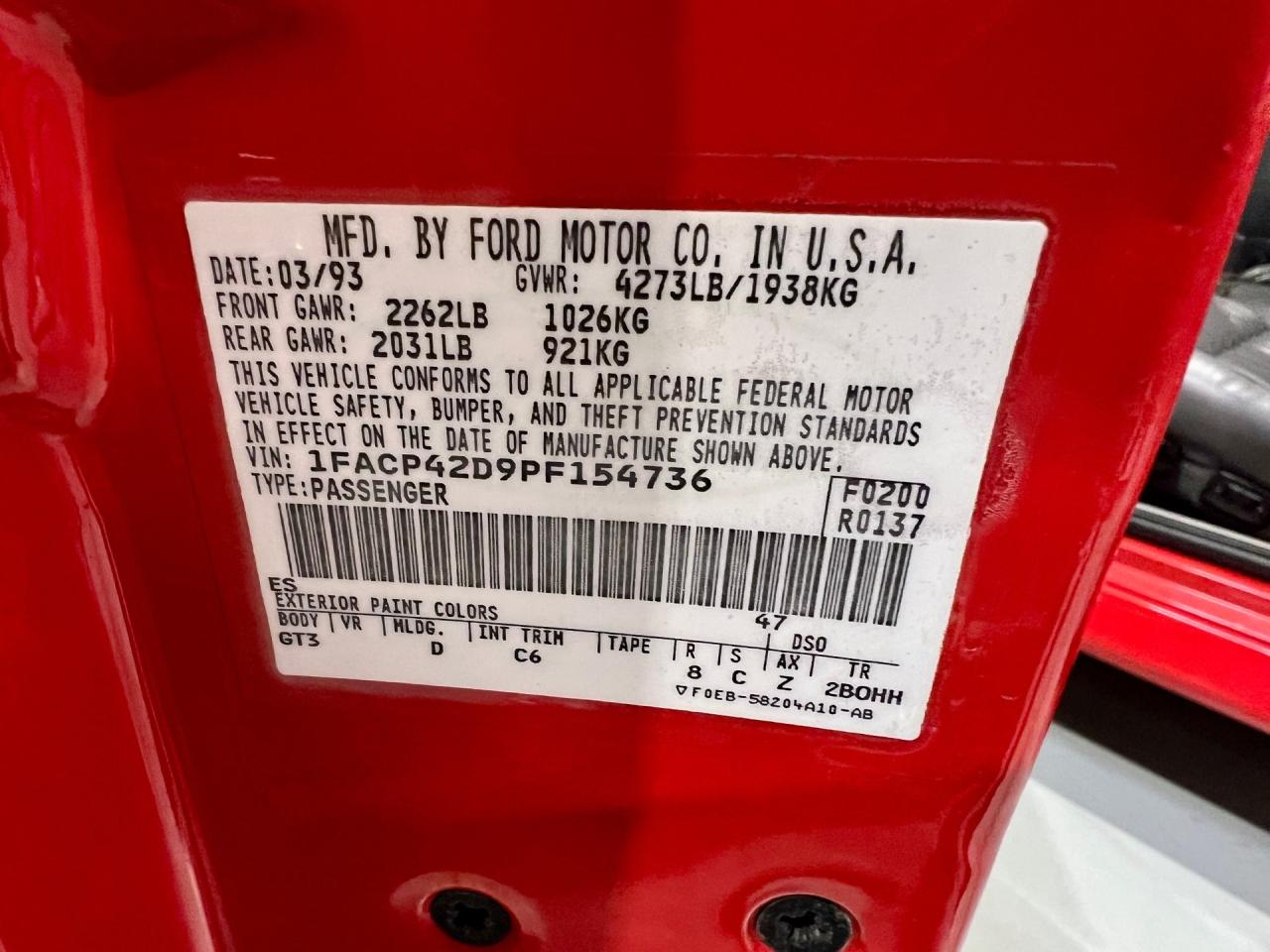 1993 Ford Mustang Cobra