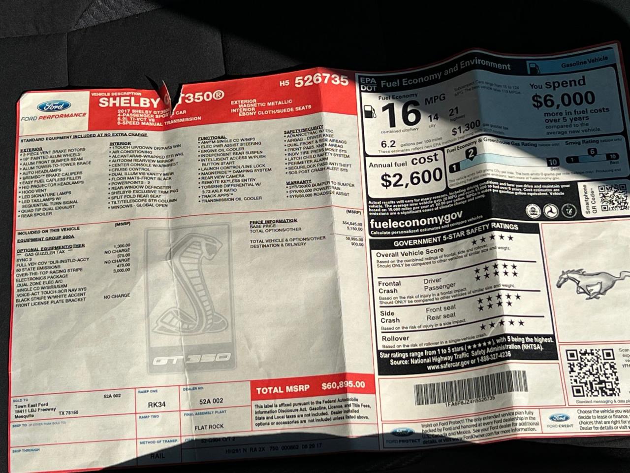 2017 Ford Mustang GT350