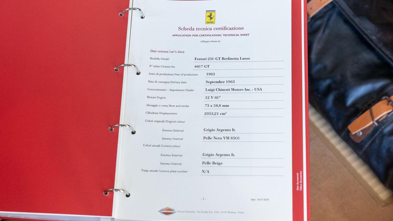 1963 Ferrari 250 GT Berlinetta Lusso