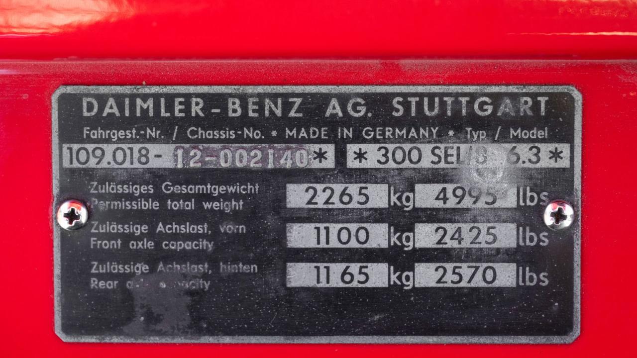 1969 Mercedes - Benz 300 SEL 6.3 AMG &ldquo;Rote Sau&rdquo; Recreation