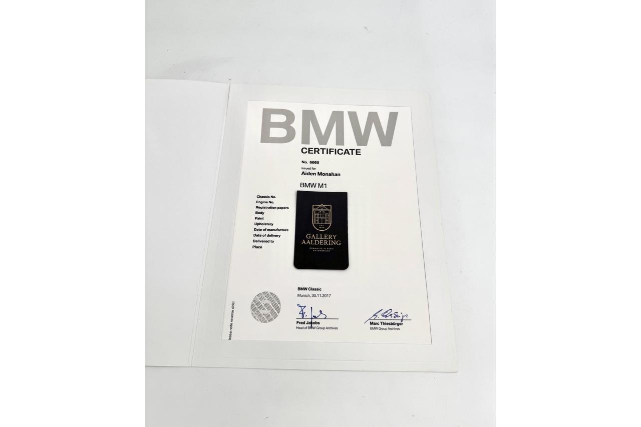 1982 BMW M1 &ldquo;The road legal homologation M1&rdquo;