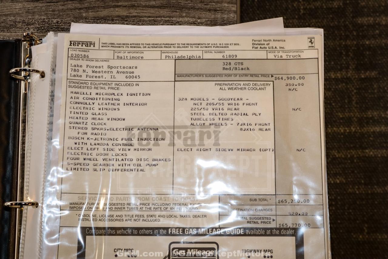 1986 Ferrari 328 GTS