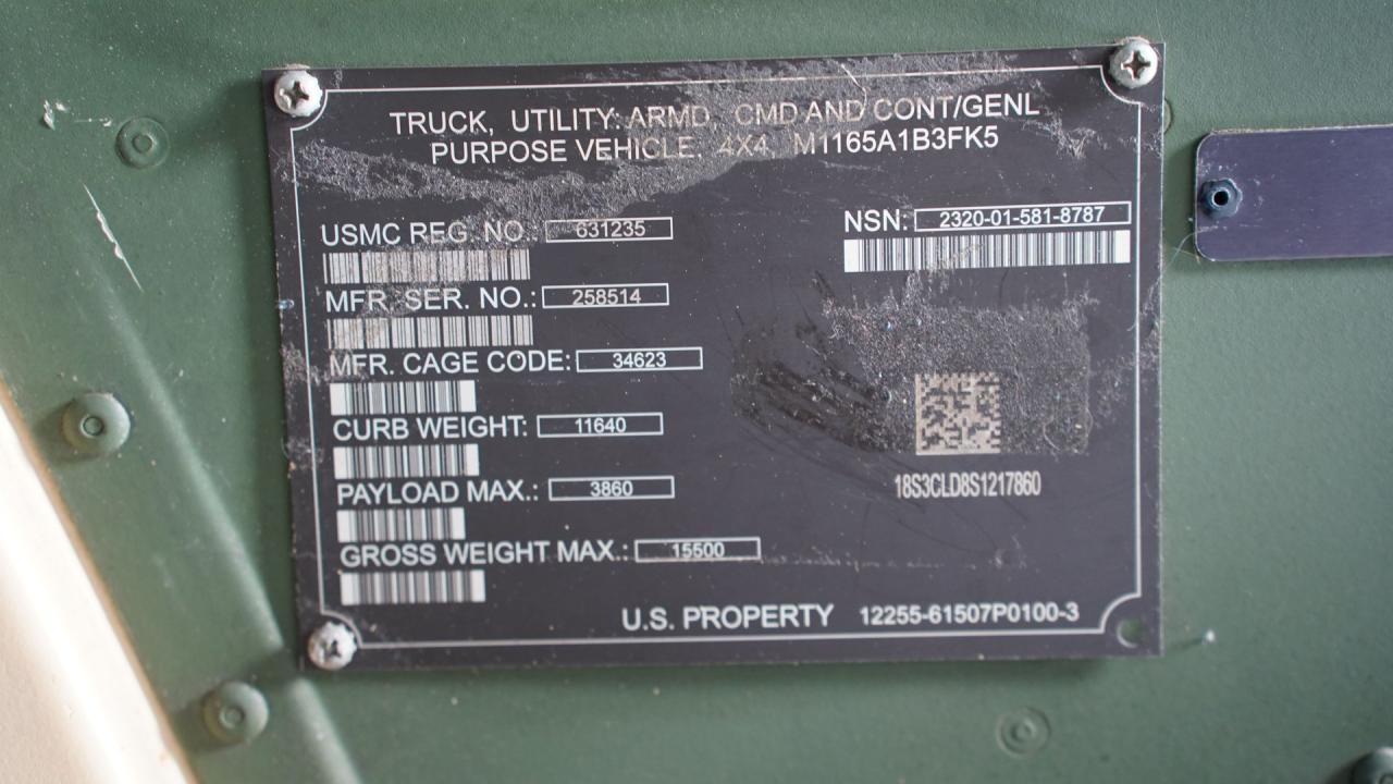 2007 AM General M1165A1 HMMWV