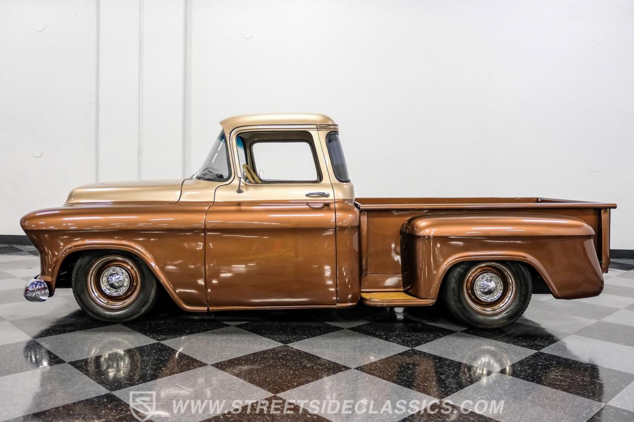 1955 Chevrolet 3100 Apache &amp; Custom Motorcycle Trailer