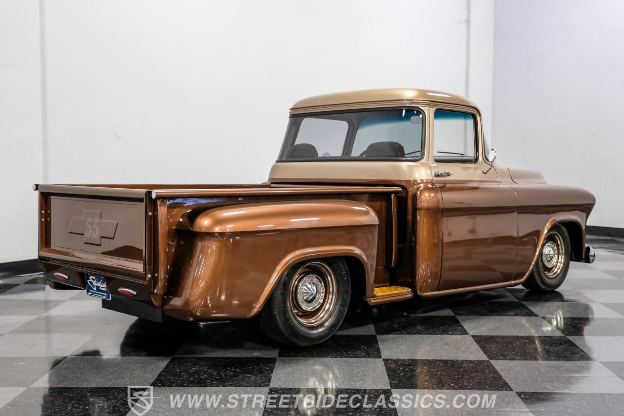 1955 Chevrolet 3100 Apache &amp; Custom Motorcycle Trailer