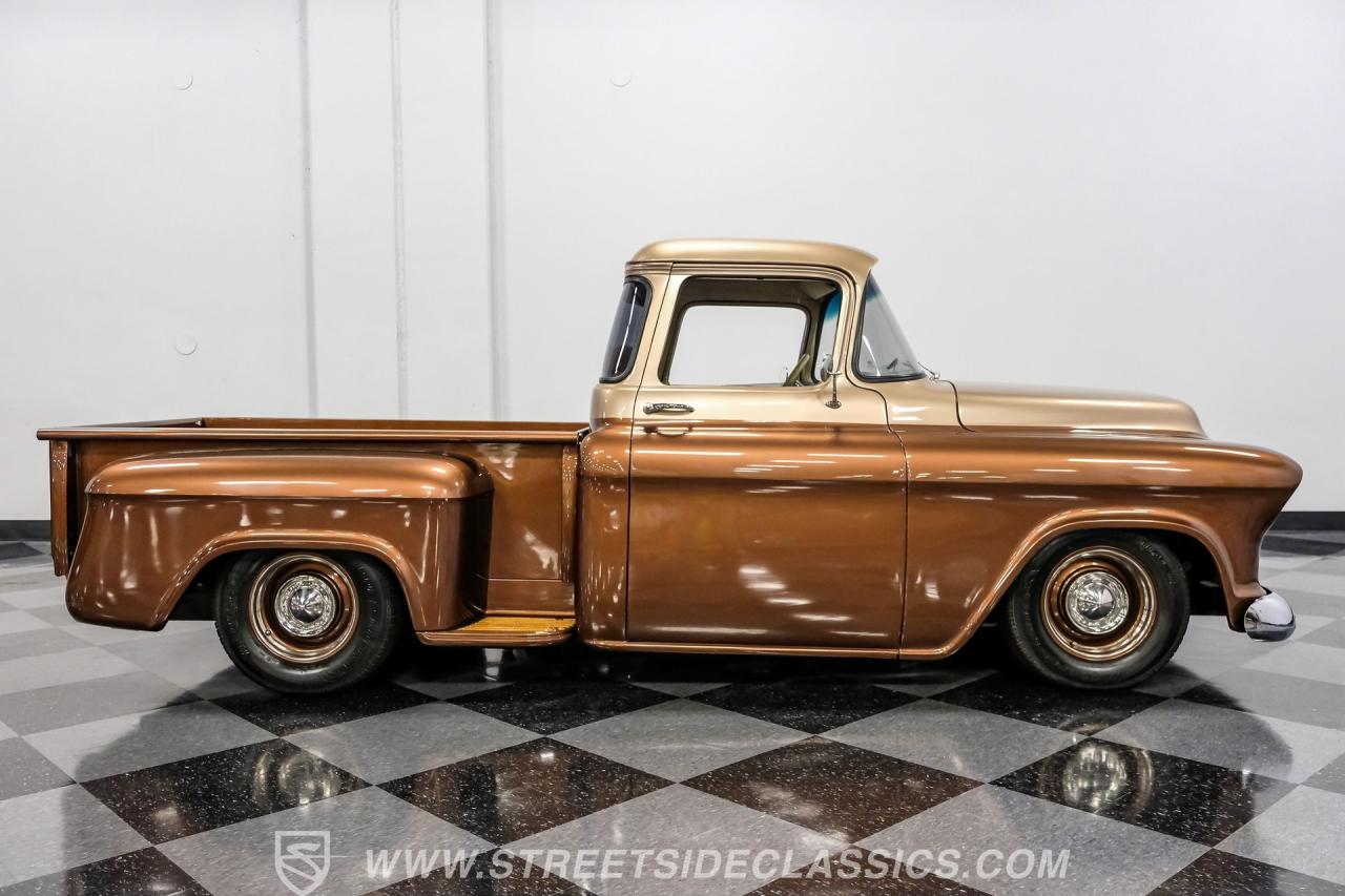 1955 Chevrolet 3100 Apache &amp; Custom Motorcycle Trailer