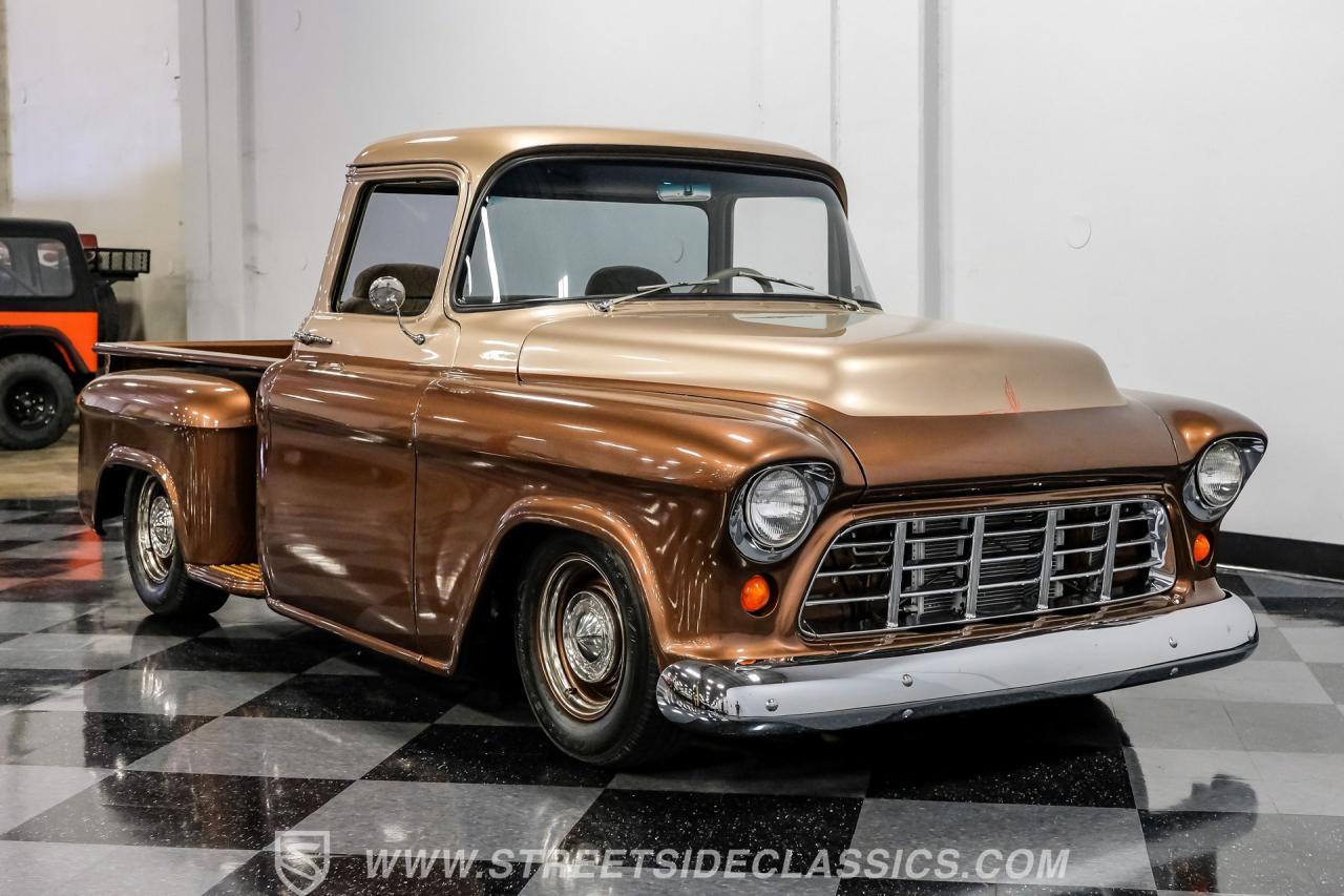 1955 Chevrolet 3100 Apache &amp; Custom Motorcycle Trailer