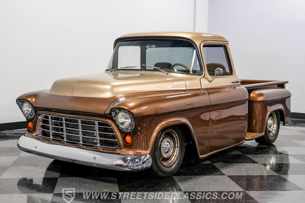 1955 Chevrolet 3100 Apache &amp; Custom Motorcycle Trailer