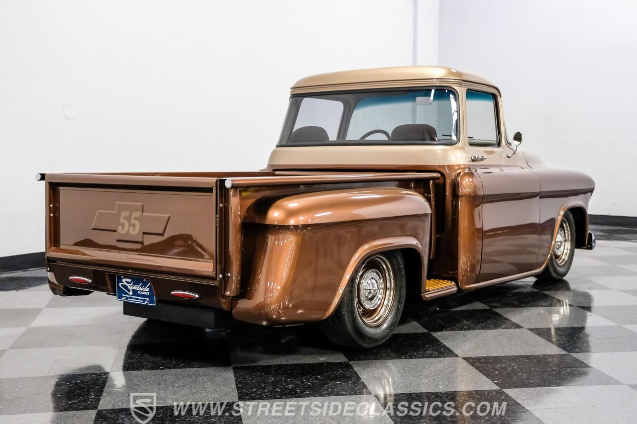 1955 Chevrolet 3100 Apache &amp; Custom Motorcycle Trailer