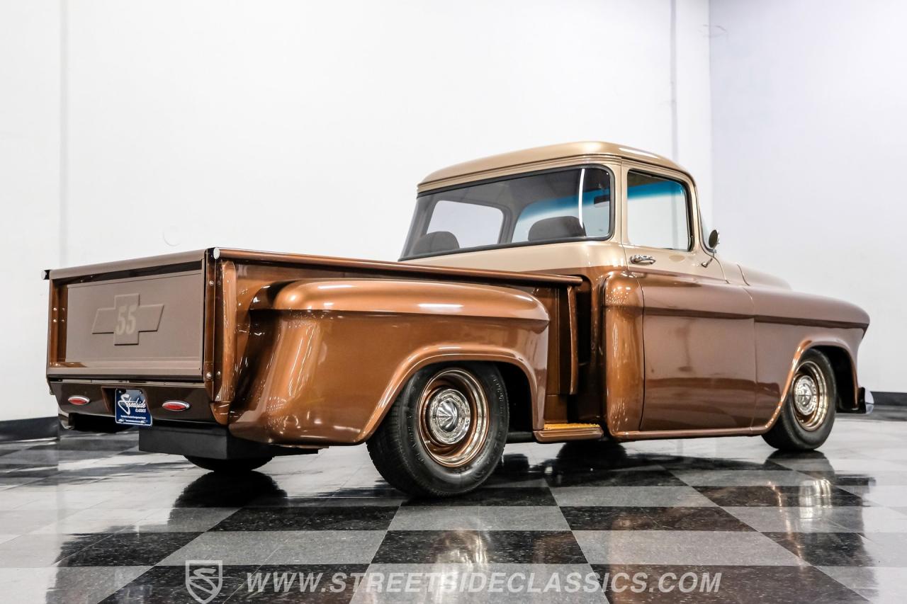 1955 Chevrolet 3100 Apache &amp; Custom Motorcycle Trailer