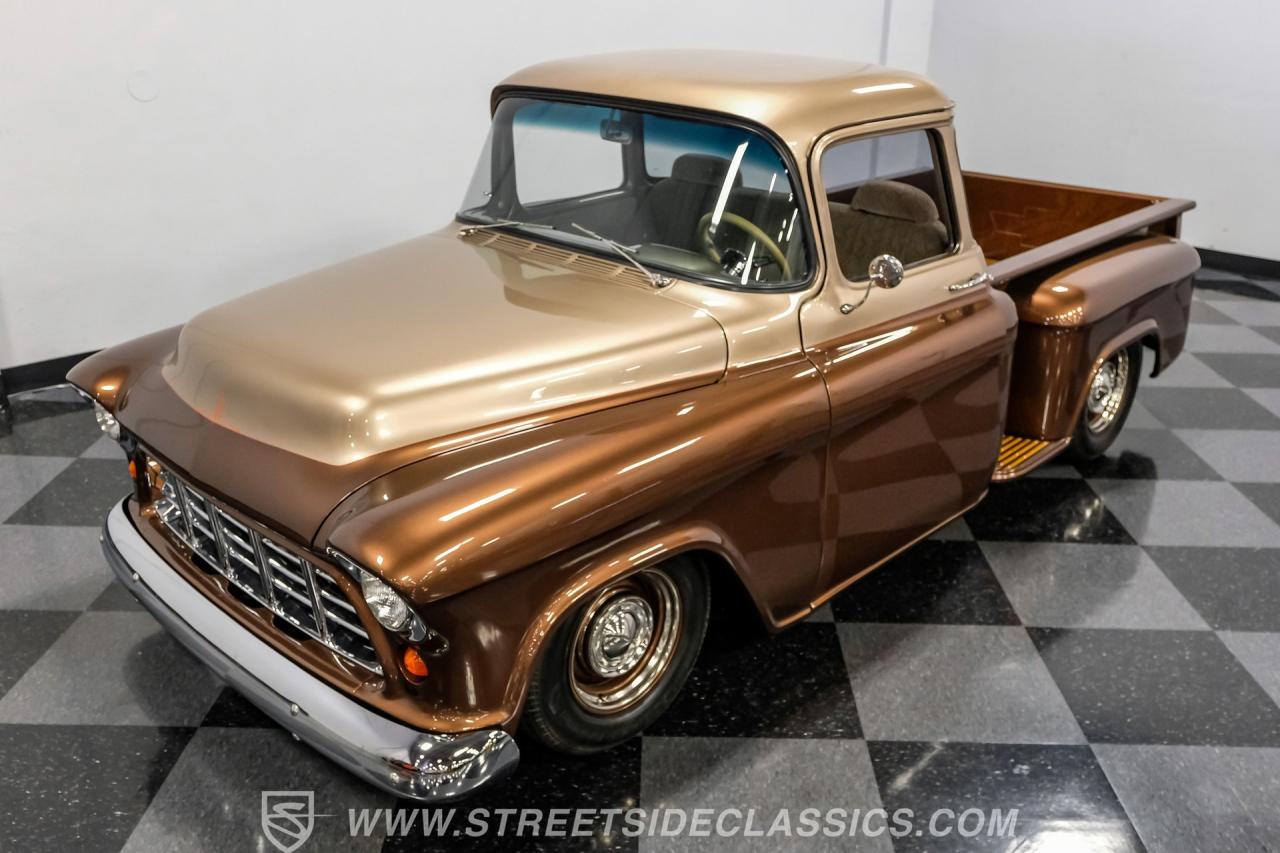 1955 Chevrolet 3100 Apache &amp; Custom Motorcycle Trailer