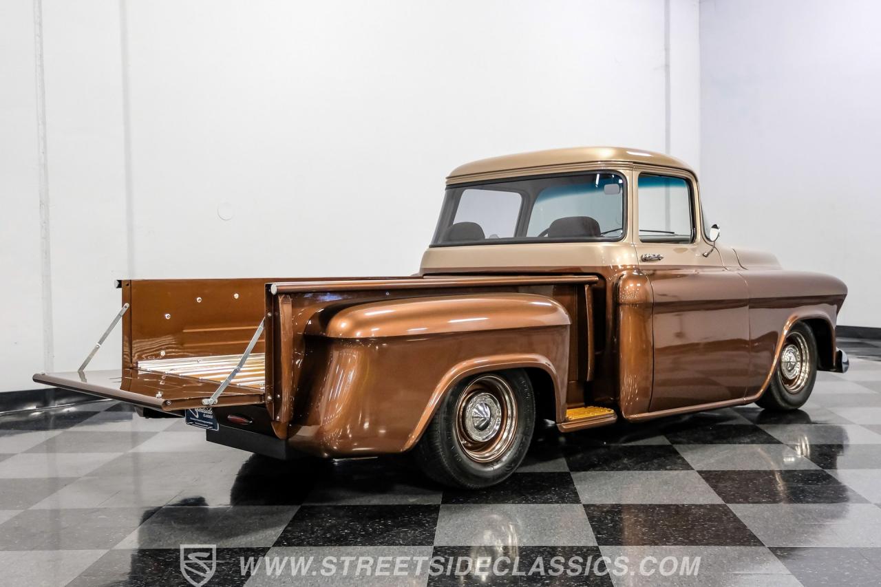 1955 Chevrolet 3100 Apache &amp; Custom Motorcycle Trailer