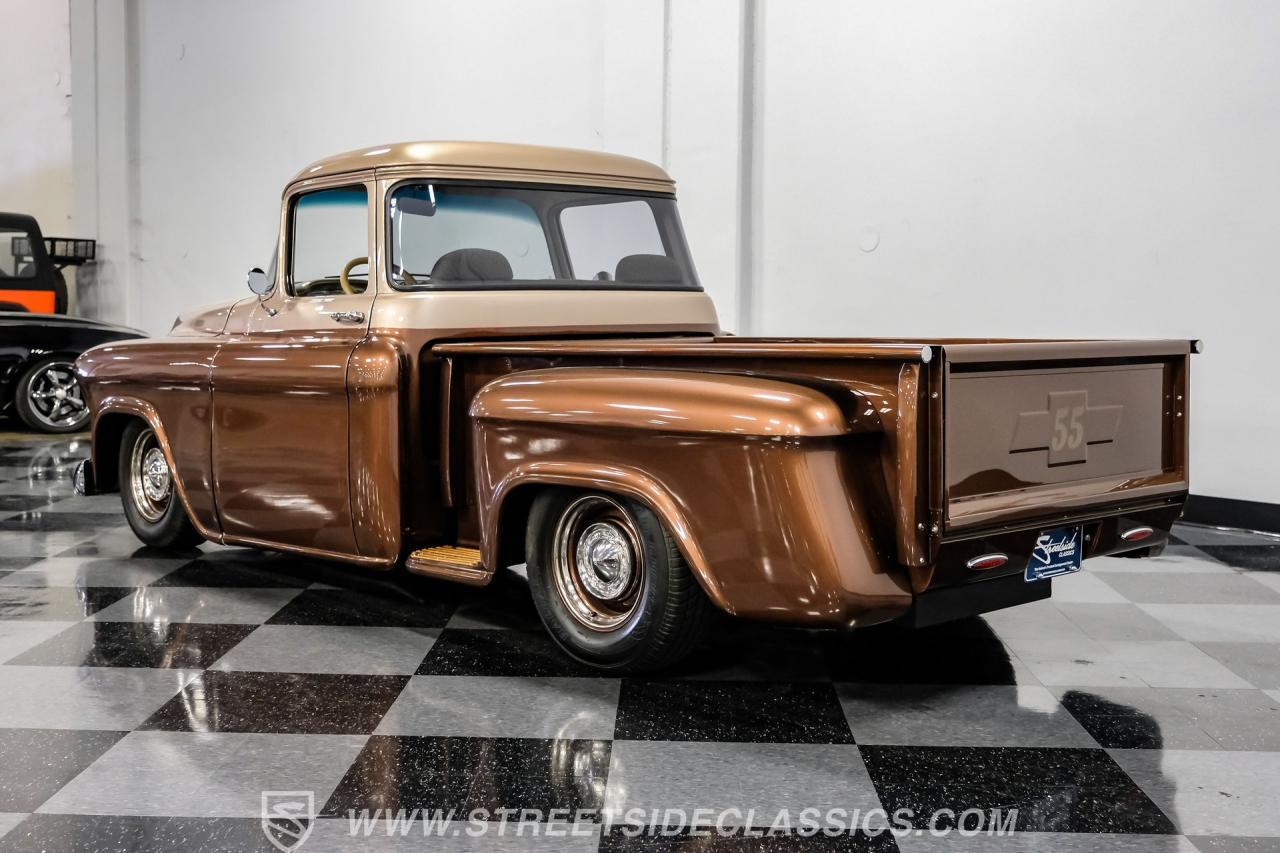 1955 Chevrolet 3100 Big Window w/ Custom Motorcycle Trailer