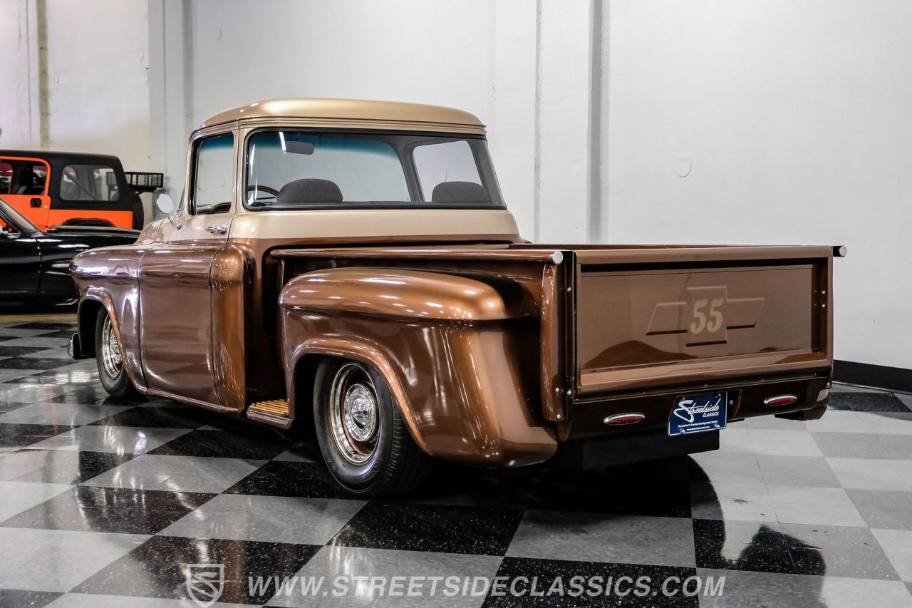1955 Chevrolet 3100 Big Window w/ Custom Motorcycle Trailer