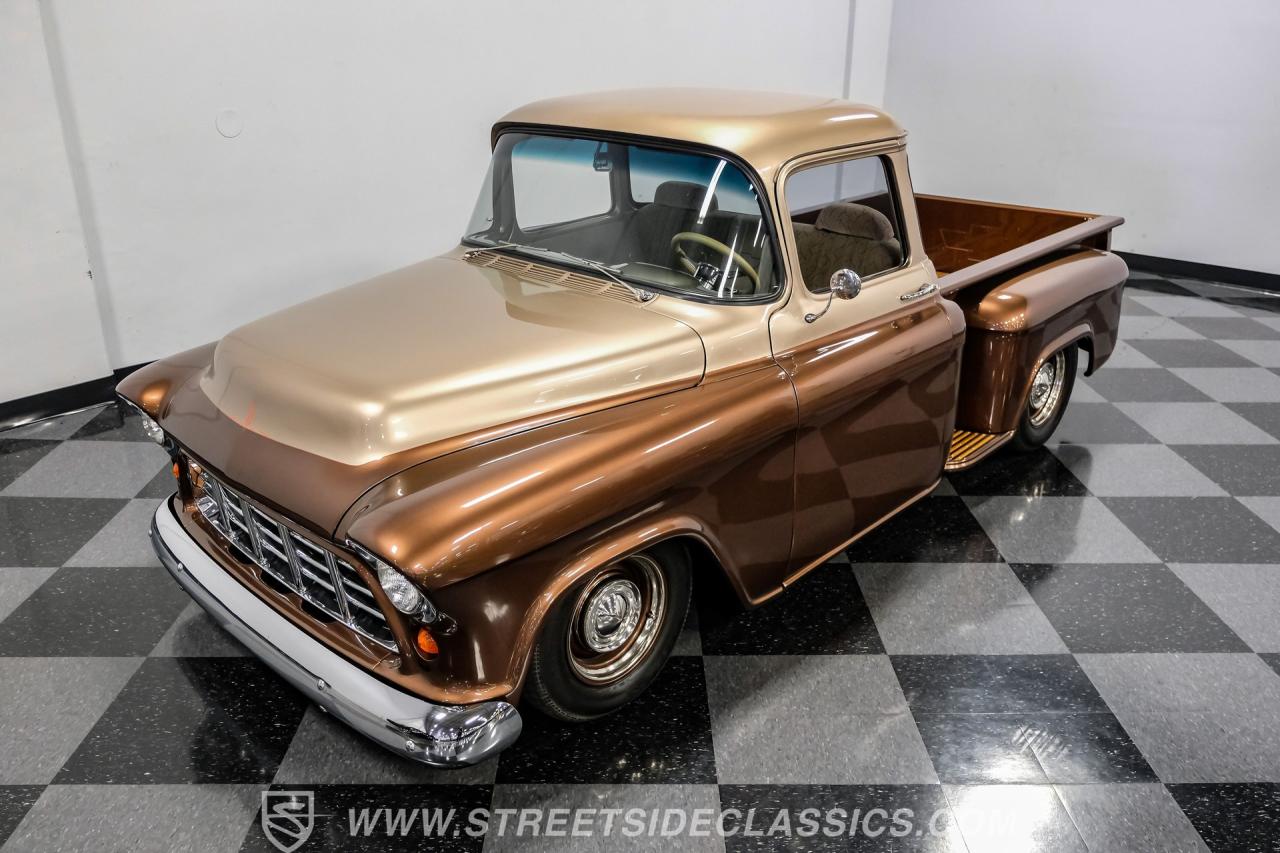 1955 Chevrolet 3100 Big Window w/ Custom Motorcycle Trailer