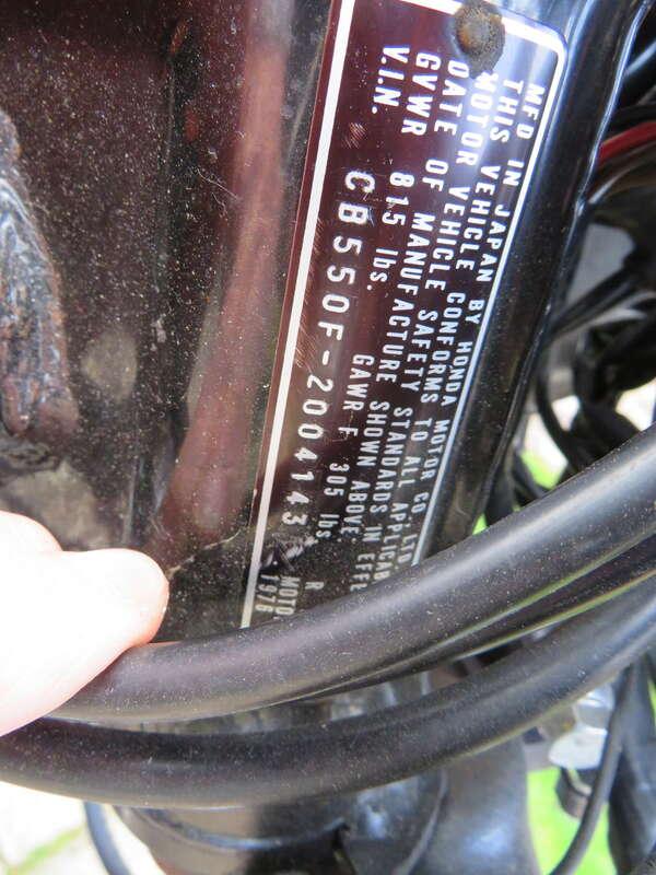 1976 Honda CB550F SUPER SPORT