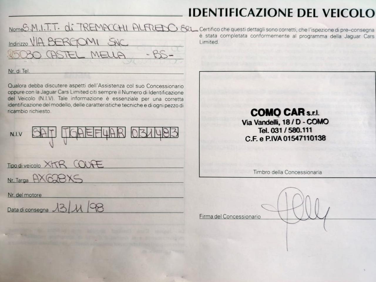 1998 Jaguar XK R COUPE