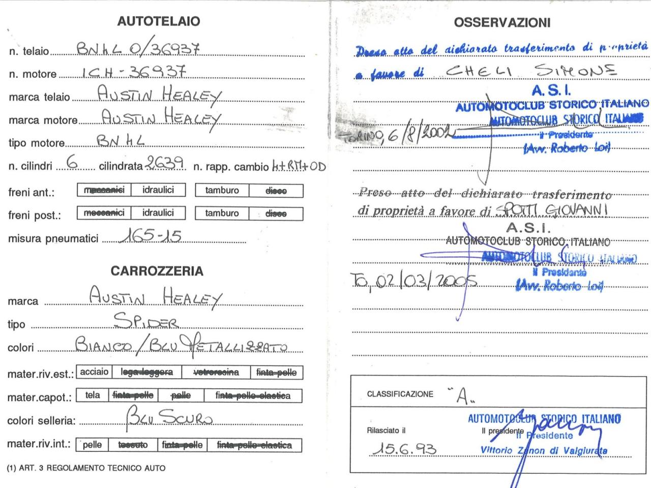 1957 Austin - Healey 100/6