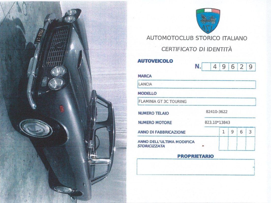 1963 Lancia FLAMINIA TOURING SUPERLEGGERA 2.500 3C