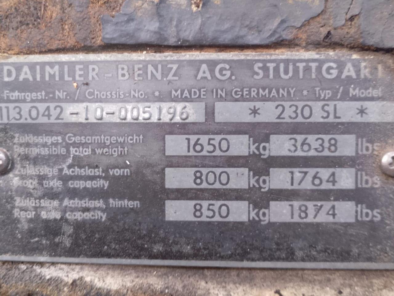 1965 Mercedes - Benz 230 SL Pagode