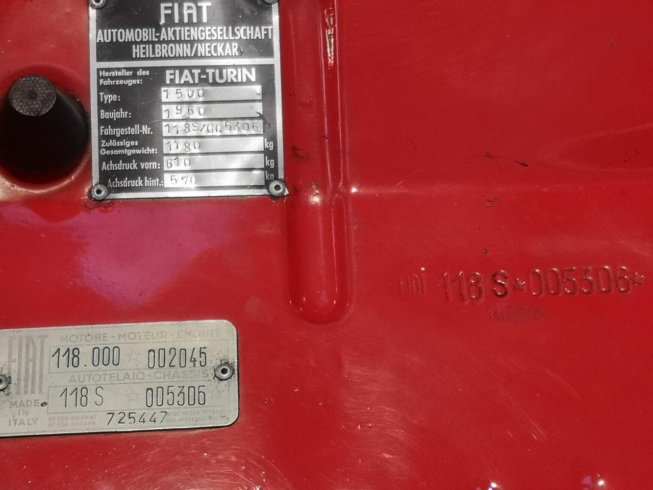 1960 Fiat 1500 OSCA CABRIOLET 1960