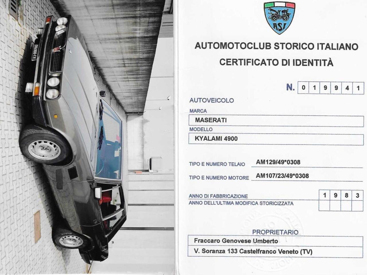 1983 Maserati KYALAMI 4.9