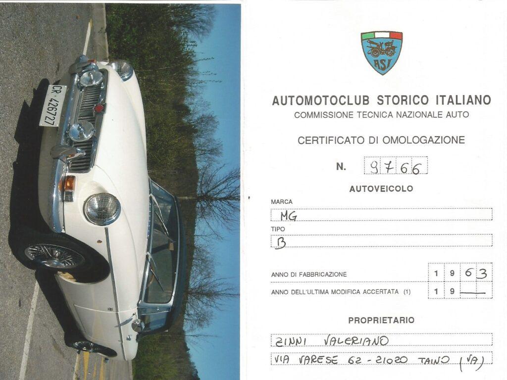 1963 MG B ROADSTER &rdquo;PULL HANDLE&rdquo;