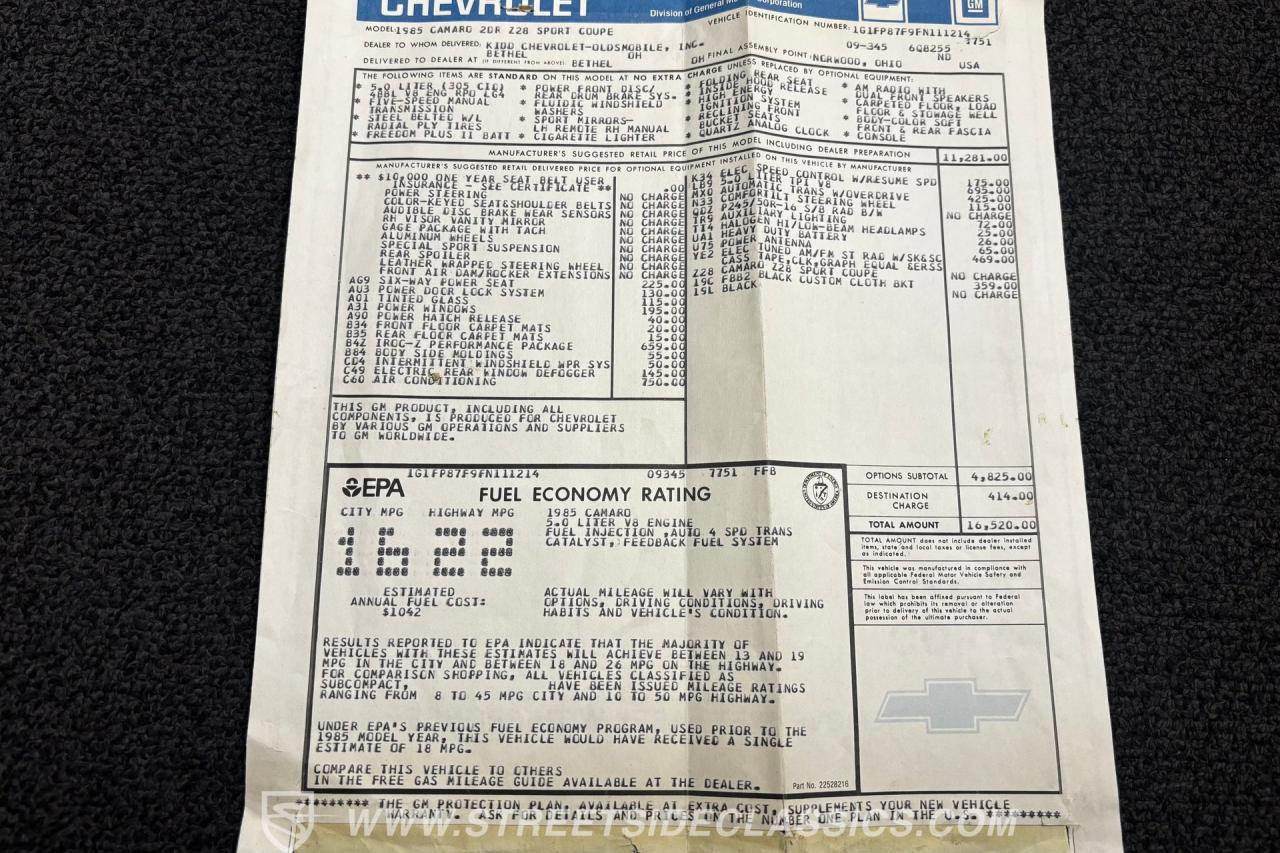 1985 Chevrolet Camaro IROC Z28