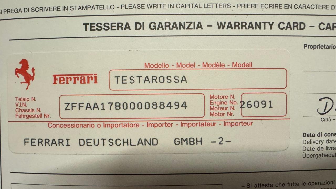 1991 Ferrari Testarossa