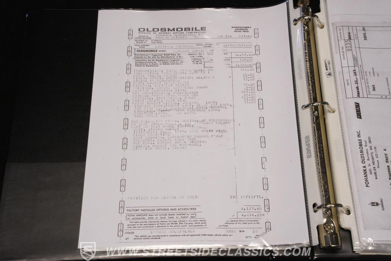 1972 Oldsmobile Cutlass Supreme