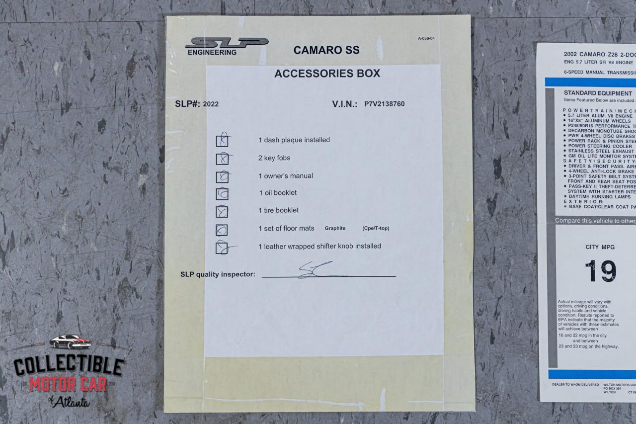 2002 Chevrolet Camaro SS 35th Anniversary