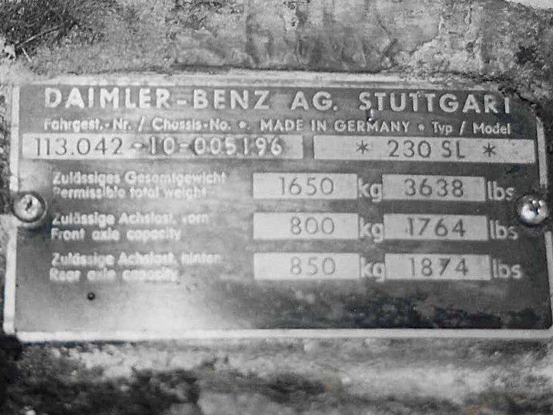 1965 Mercedes - Benz 230 SL PAGODE