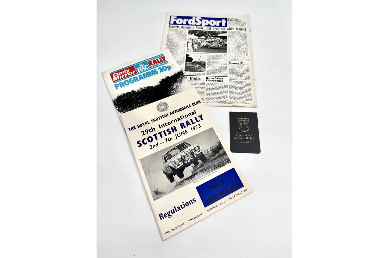 1973 Ford Escort RS1600 Works Rally &ldquo;former Roger Clark - The legendary British rally driver&rdquo;