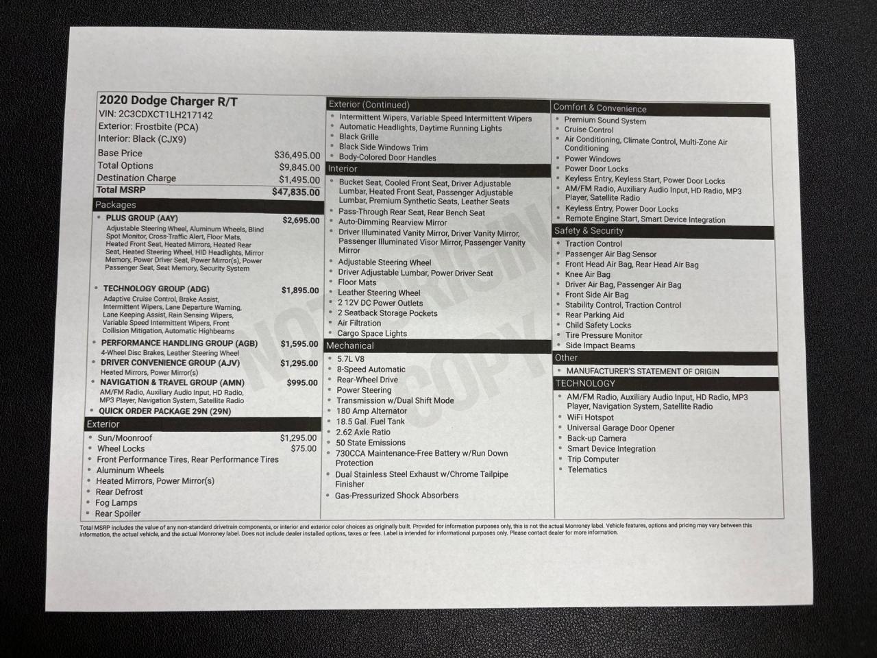 2020 Dodge Charger R/T Plus