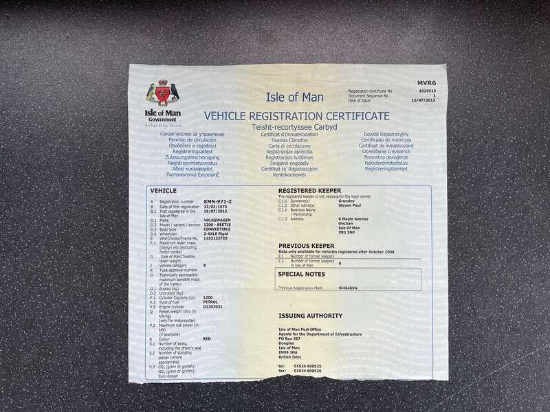 1975 Volkswagen Beetle Convertible