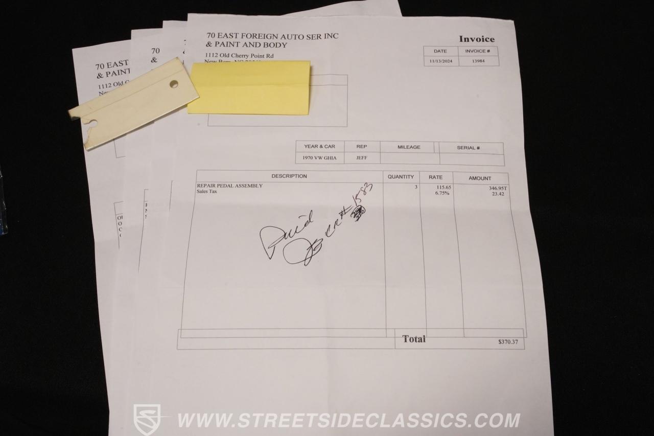 1970 Volkswagen Karmann Ghia Convertible