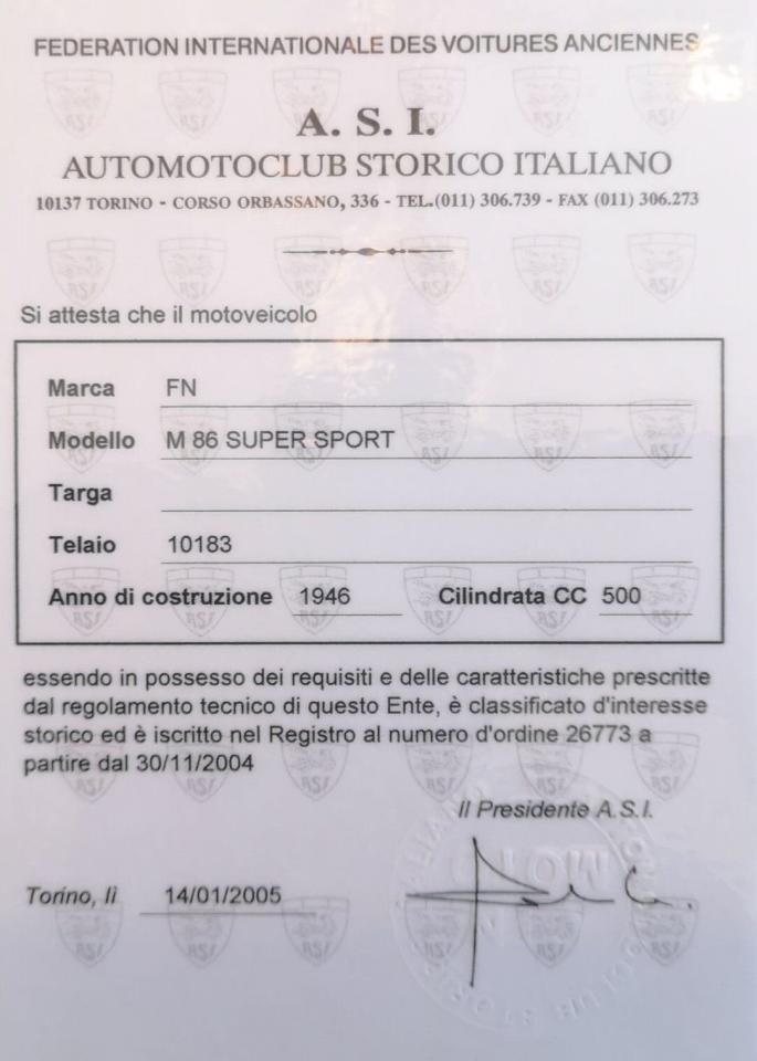 1946 Fn M86 SUPER SPORT