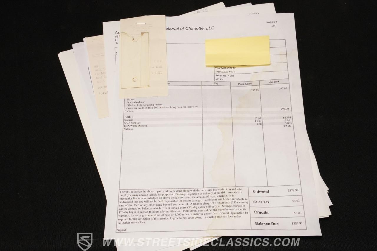 1950 Jaguar Mark V Sedan