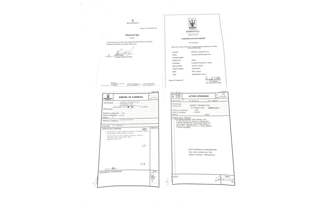 1965 Maserati Mistral Spyder 3700 &ldquo;1 of 12&rdquo;