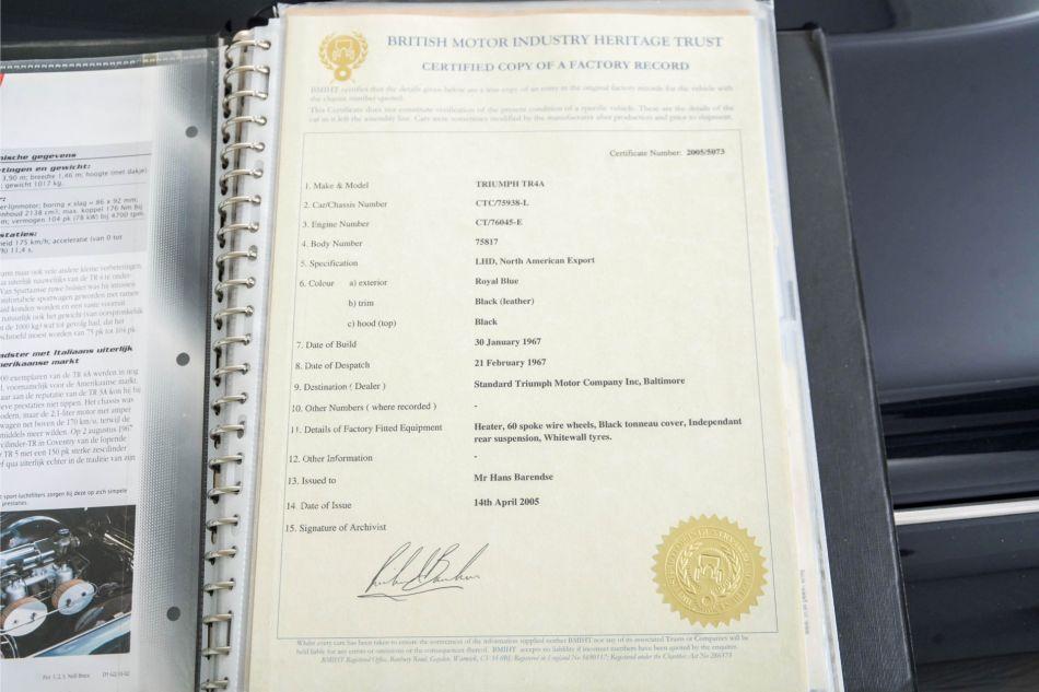 1967 Triumph TR4A IRS