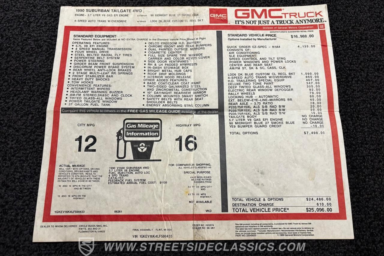 1990 GMC Suburban SLE 4x4