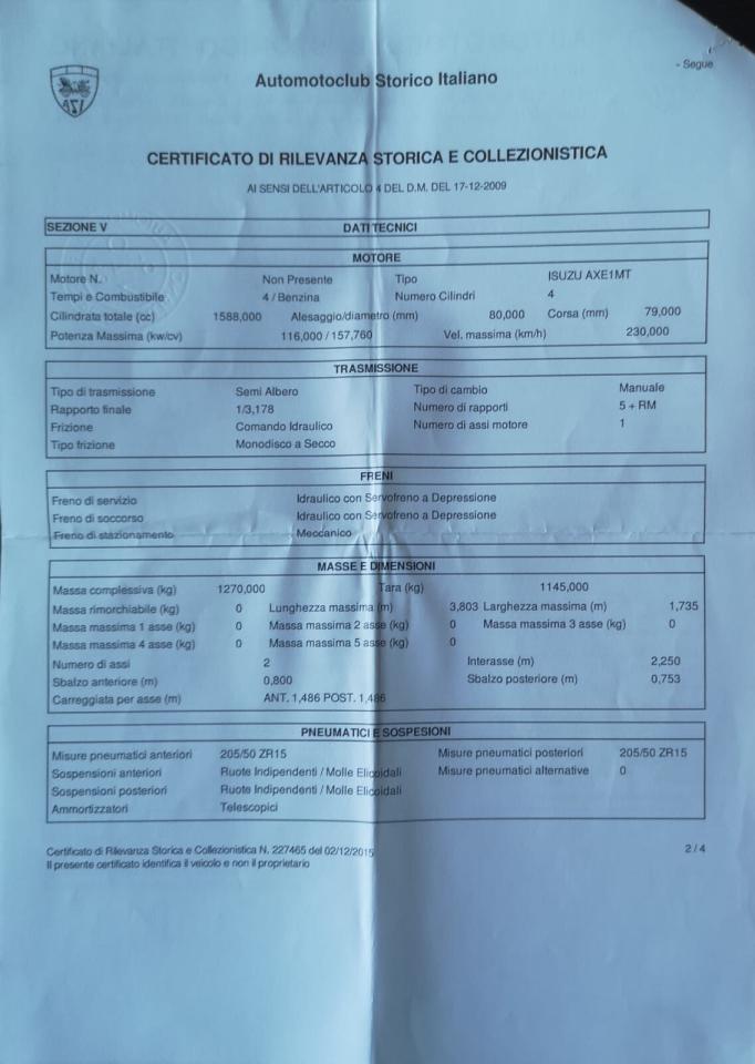 1992 Lotus ELAN 1.8 TURBO (100B)
