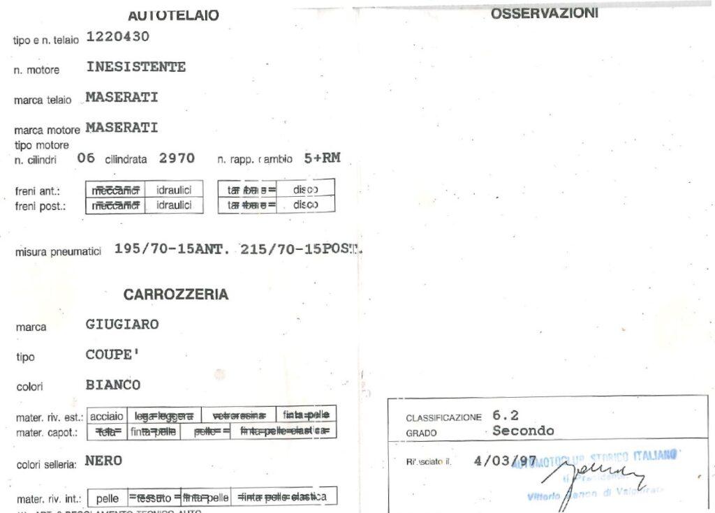 1973 Maserati MERAK 3000