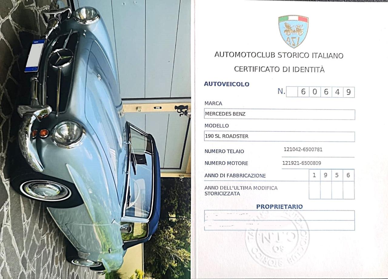 1956 Mercedes - Benz 190 SL