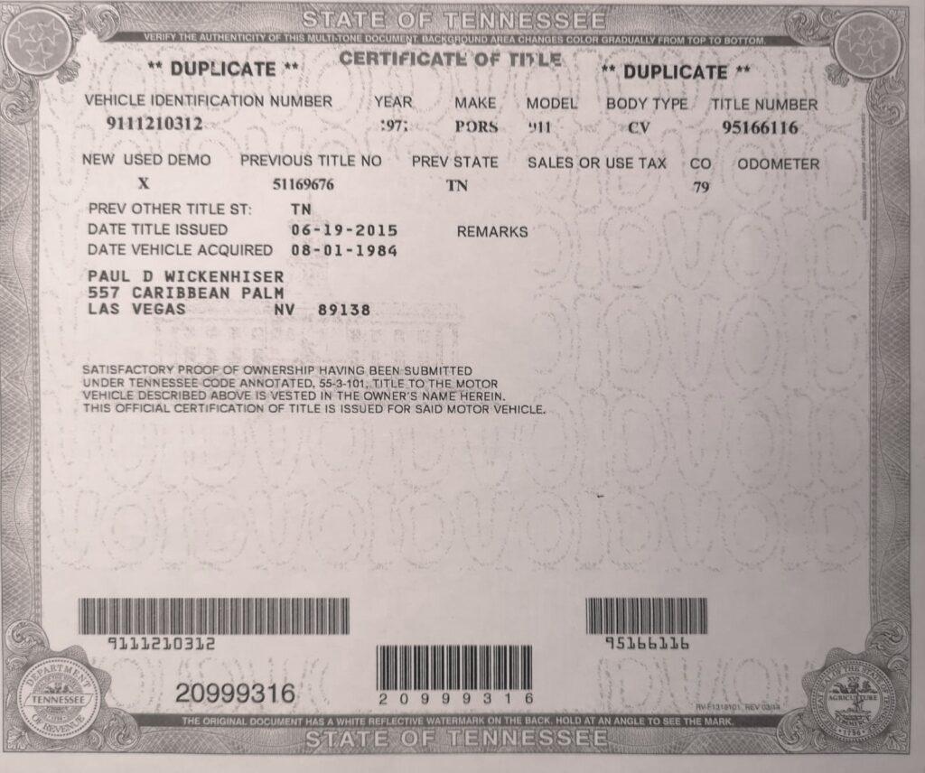 1971 Porsche 911 2.200 E TARGA